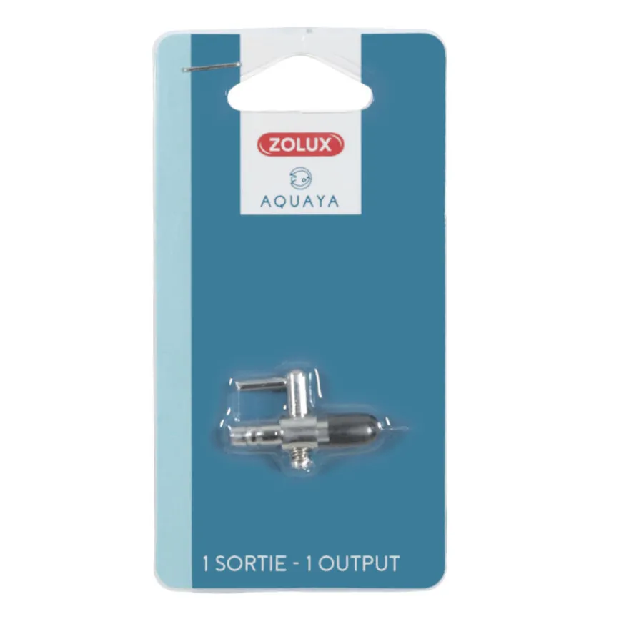 Zolux Aquaya Metal Key com 1 saída de tubo de ar para aquários