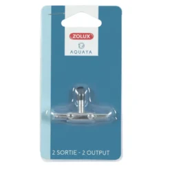 Zolux Aquaya Metal Key com 2 saídas para tubo de ar para aquários