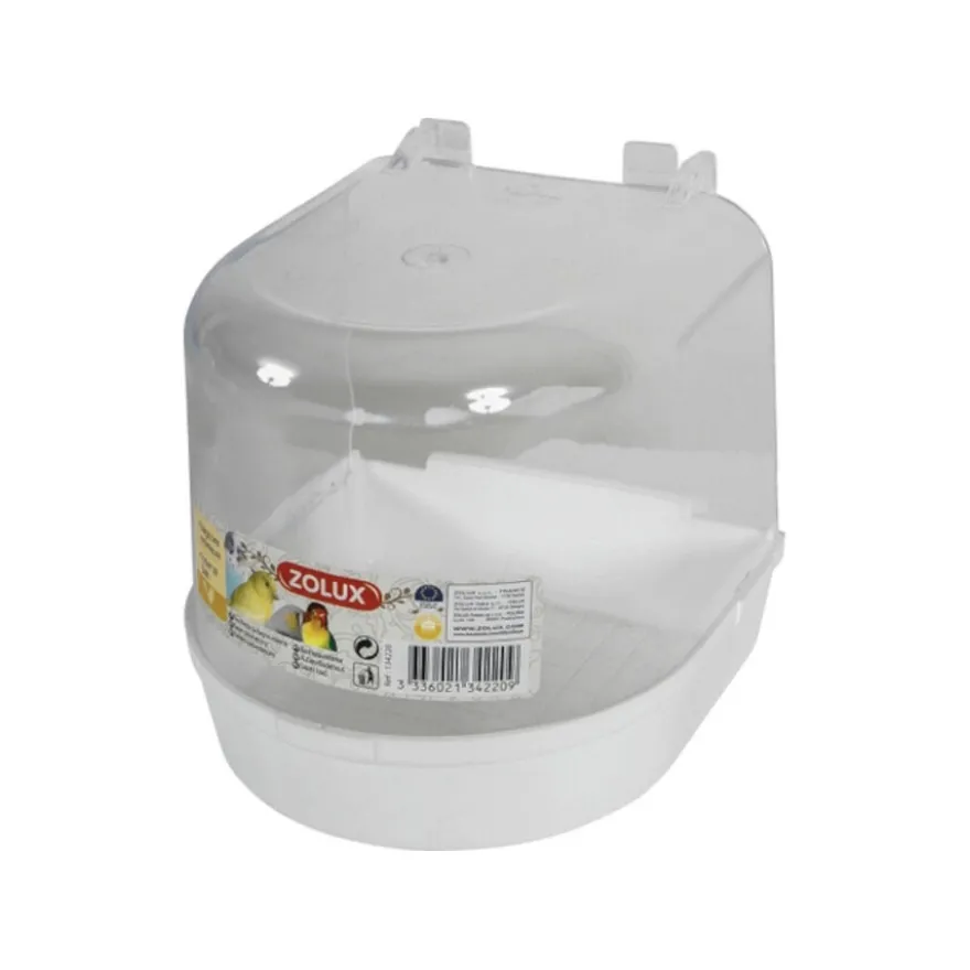 Zolux Banheira Exterior Branca para pássaros