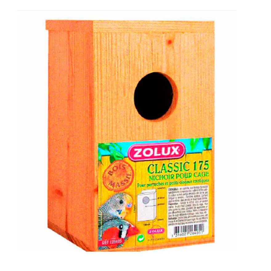 Zolux Classic 175 Ninho de madeira para periquitos