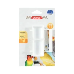 Zolux Comedor Rectangular com Trapézio Branco para periquitos